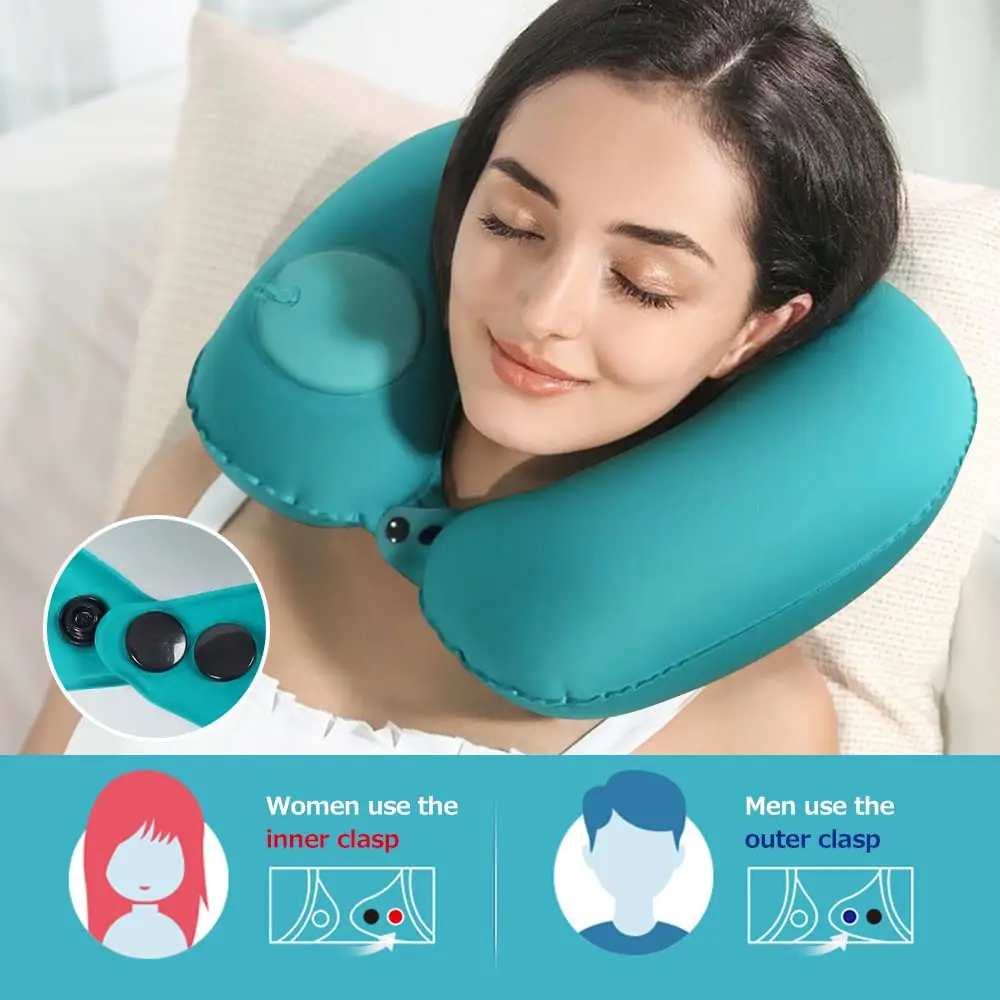 Almohada cervical infantil inflable para viajes y camping - imagen 4