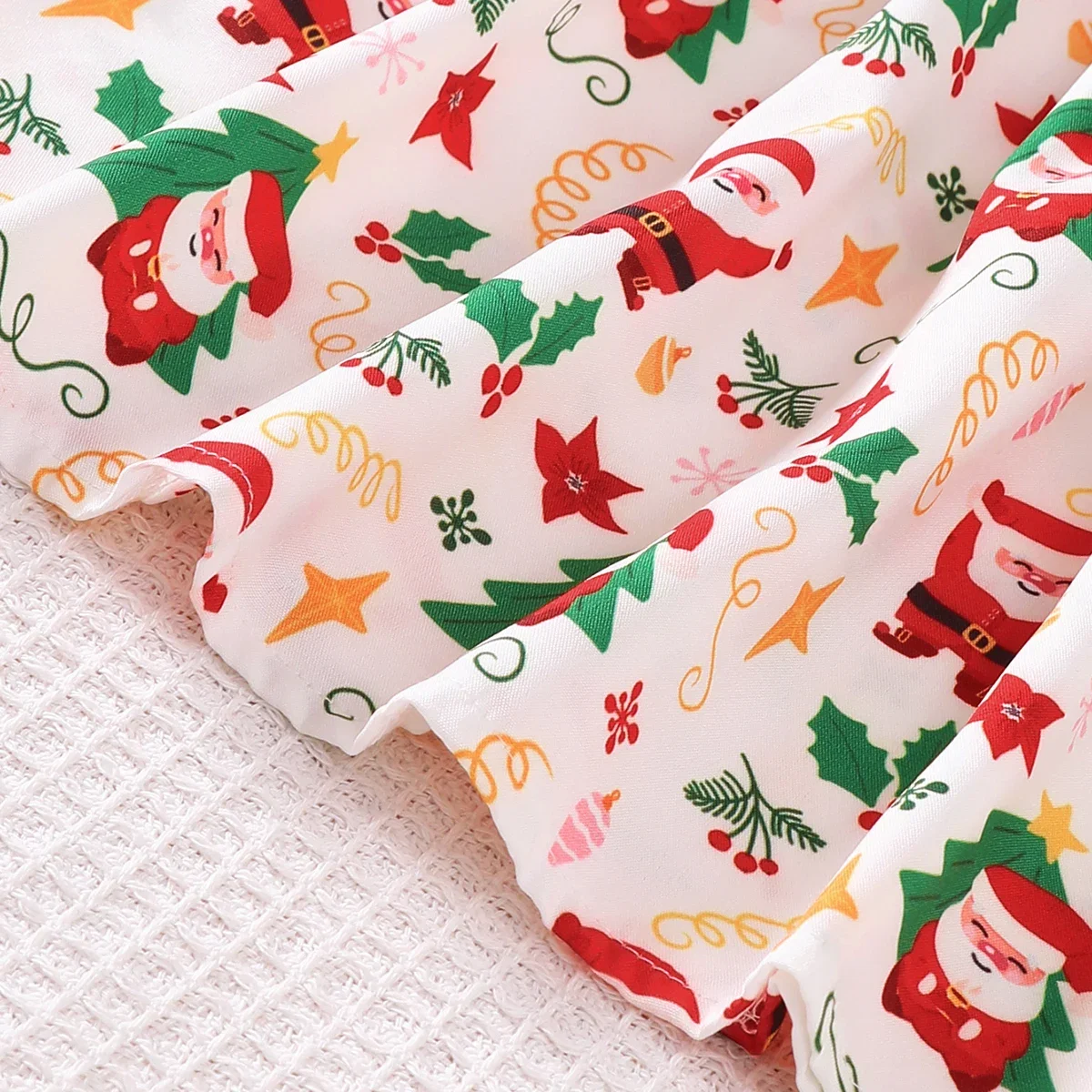 Vestido rojo de manga larga para niñas de 1 a 7 años, vestido de Navidad que combina con cinturón, vestido de Año Nuevo, disfraces de Festival, ropa de otoño e invierno - imagen 4