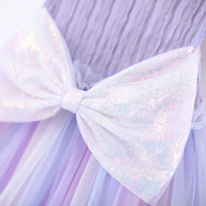 Ropa de verano para bebé, vestidos para niña, moda coreana, vestido de princesa sin mangas de malla para cumpleaños, artículos para recién nacidos de 3, 6, 9 meses B027 - imagen 5