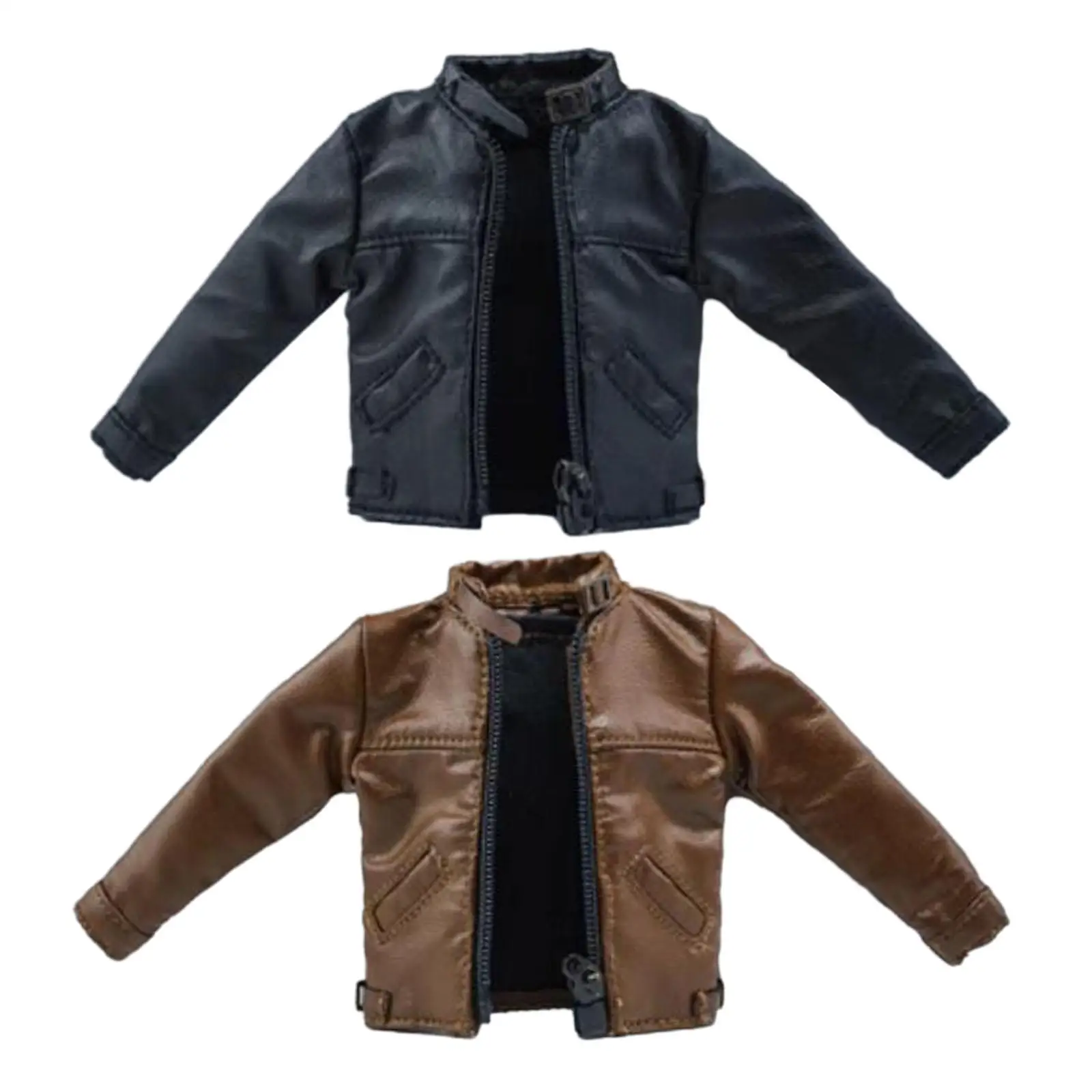 1/12 Scale Zipper Jacket Handmade Doll Clothes for 6 inch Figure Dress up