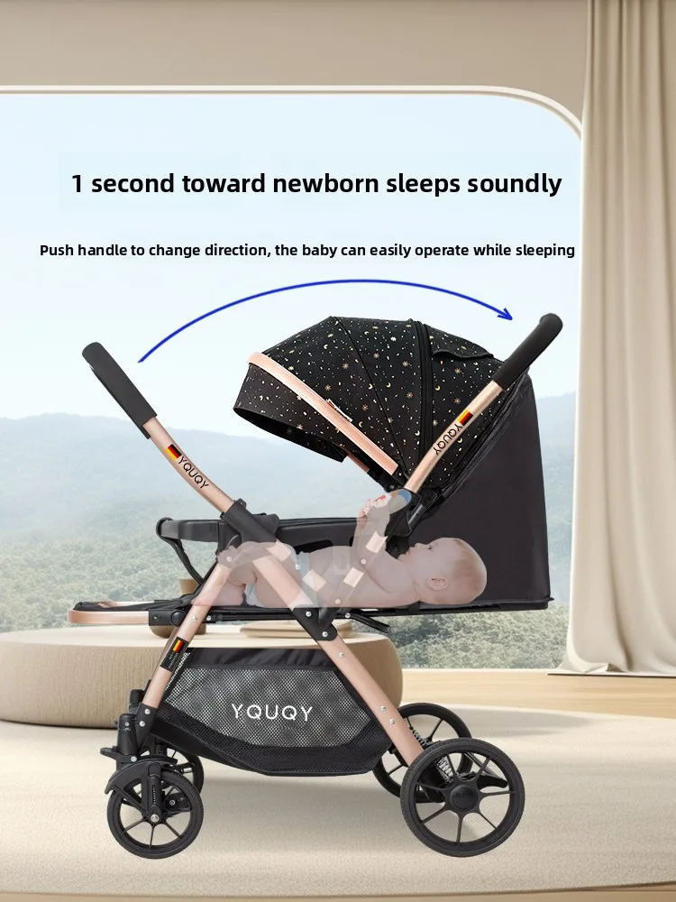 Cochecito doble, doble, ligero, para dos niños, puede sentarse y acostarse, artefacto de cochecito pequeño y grande - imagen 2