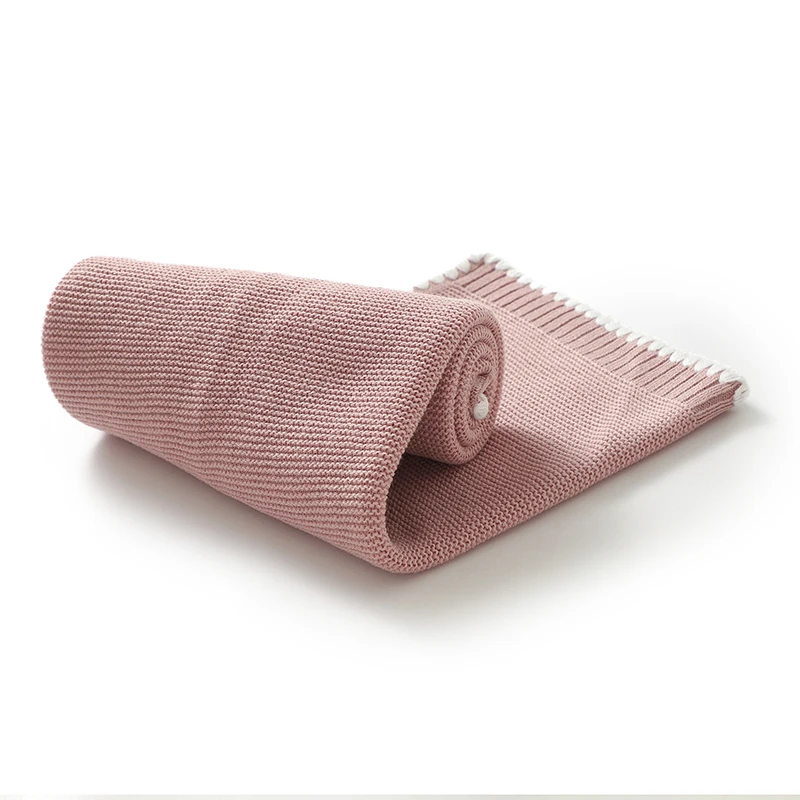 Mantas de recepción sólidas para bebé para niña y niño, 90x70cm, tejido para recién nacido, sábanas de cama para siesta de cuna de doble uso, celular para niños - imagen 3