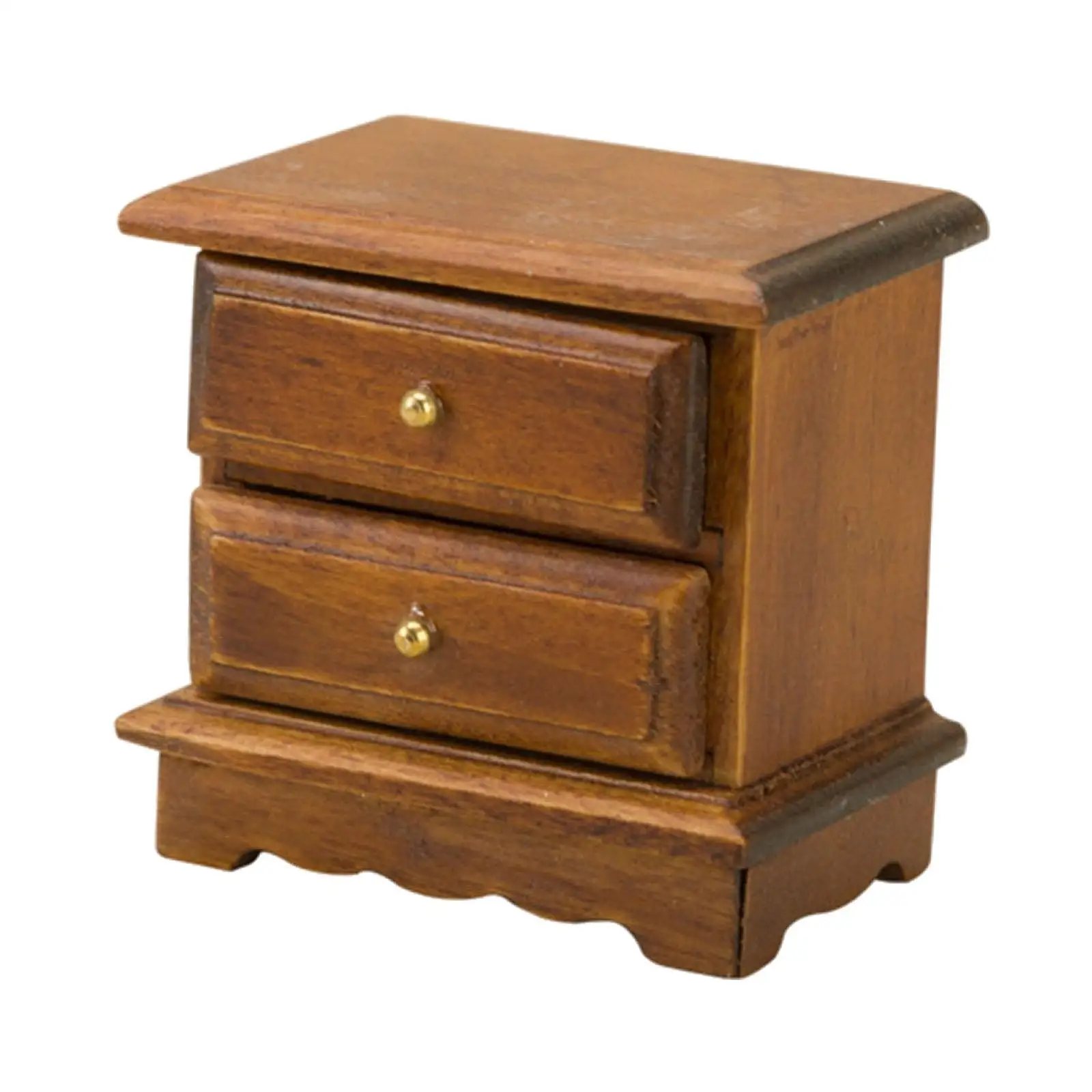 Dollhouse Bedside Table Simulation Classic Miniature Furniture Bedroom