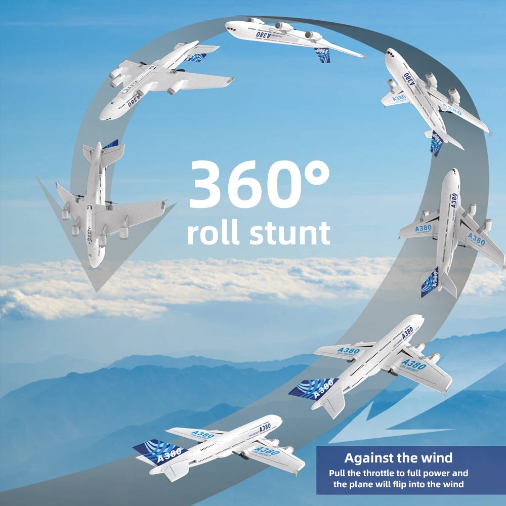 Avión RC A380 para niños pequeños: espuma con control remoto - imagen 5