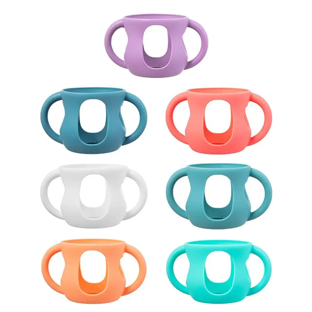 Nuevo con mango fundas de silicona fácil agarre fundas para botellas antirotura duraderas 120/240ml fundas protectoras Accesorios