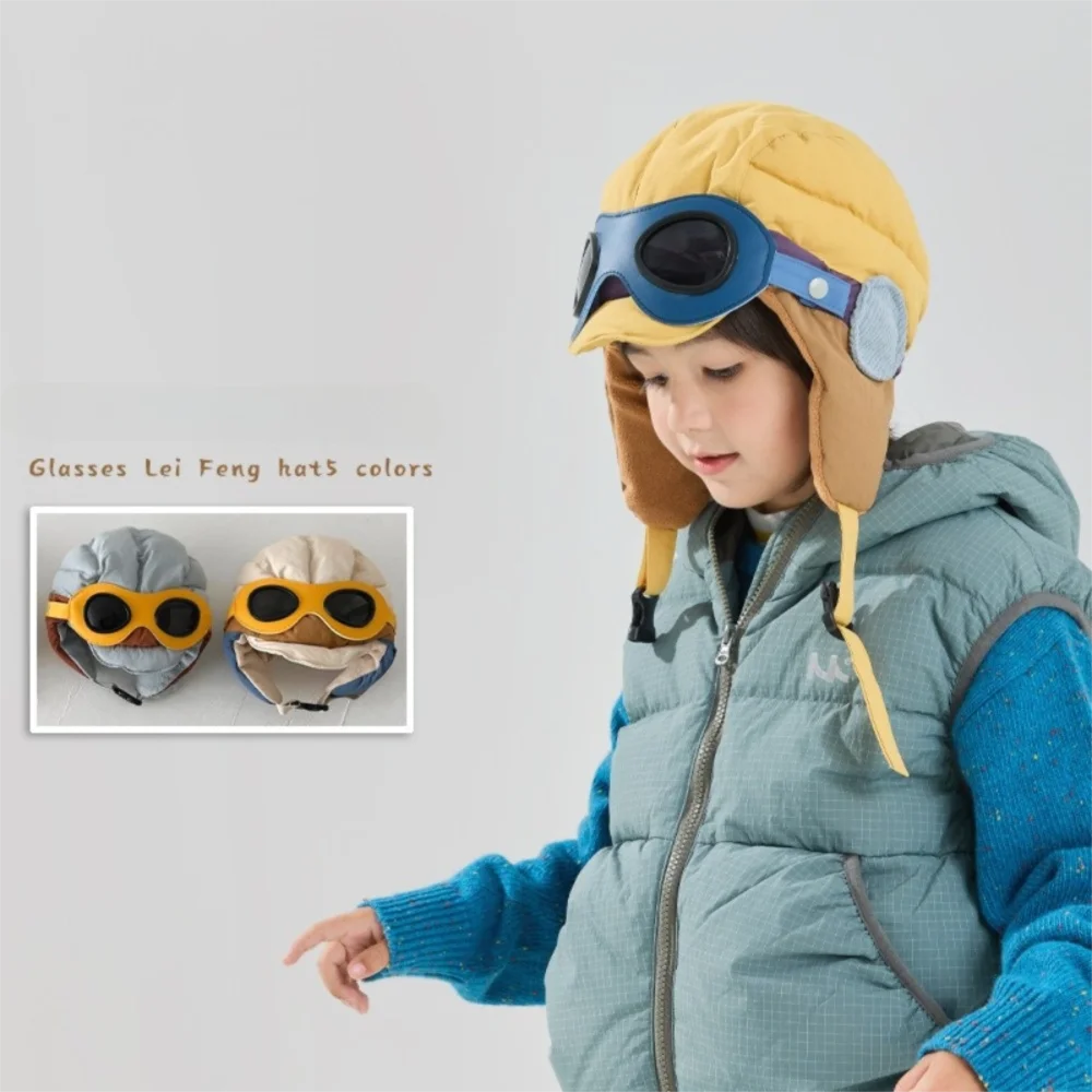 Nuevo Gorro de piloto a prueba de viento con gafas, gorro con protección para los oídos a prueba de frío, gorro grueso y cálido para invierno - imagen 2