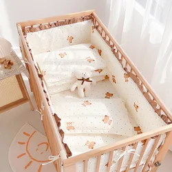 Protector cuna algodón estampado para recién nacido – Juego bebé