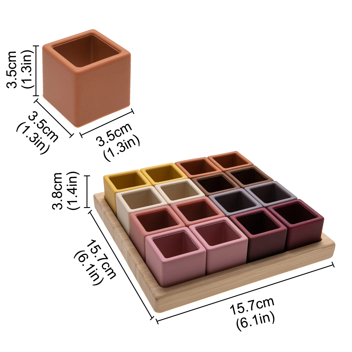 TYRY.HU-juguete de dentición de silicona sin BPA para bebé, juguete de bloques de construcción suave, forma creativa, 1 piezas - imagen 3
