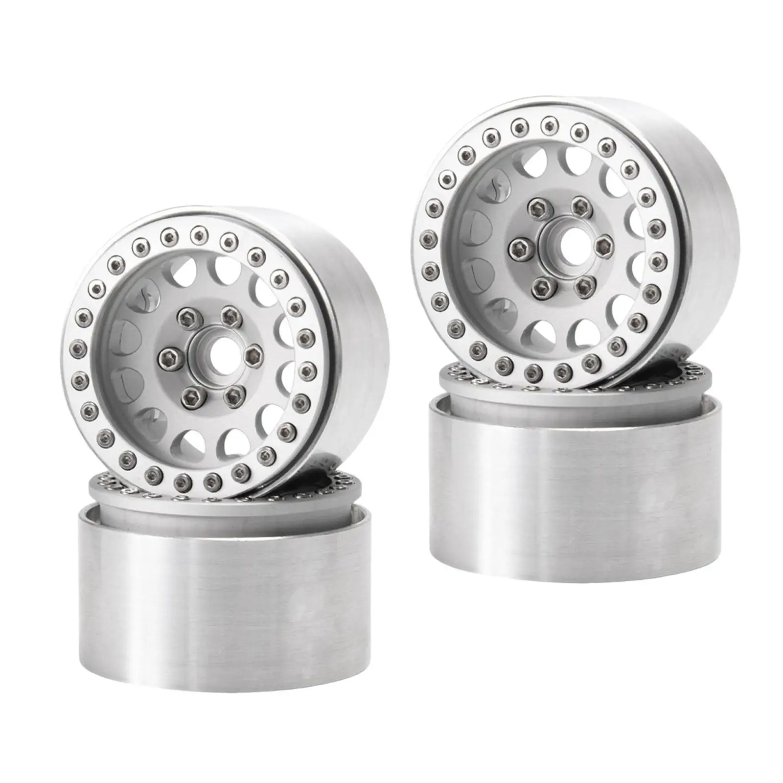 4 Pieces RC Car Wheels and Tires Replacing High Strength 1.9 inch for 1/10 TRX4 SCX10 Truck Vehicle RC Crawler Car Replacements