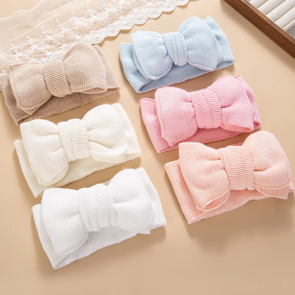 Diademas para niñas de punto grueso con lazos grandes - imagen 4