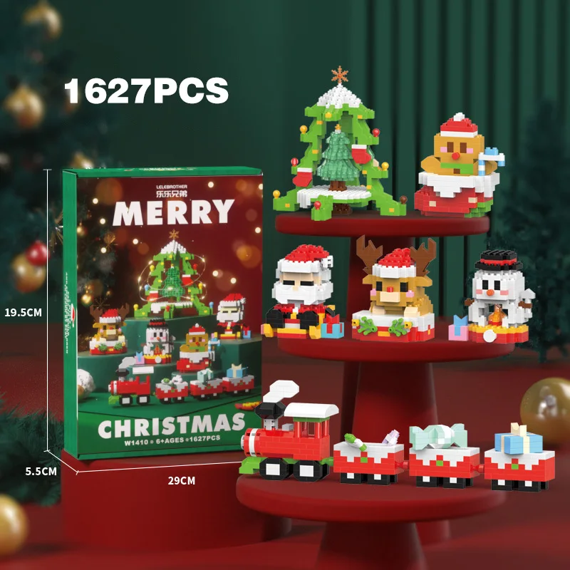 Mini bloques de Papá Noel con luz – Juguete navideño infantil