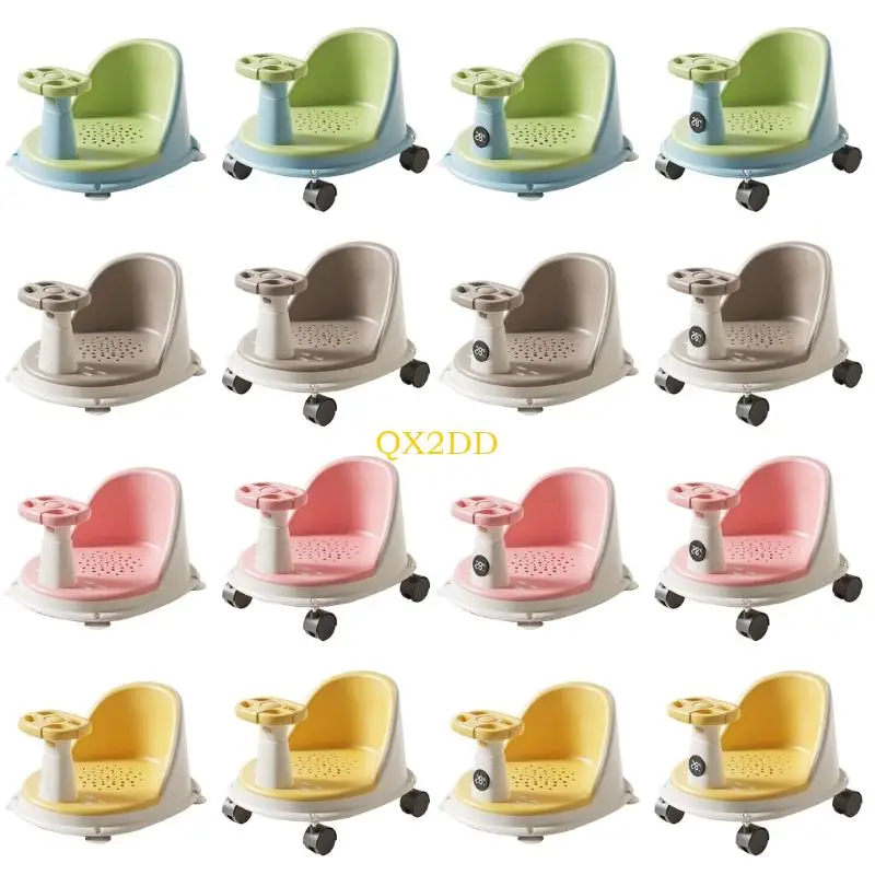 Asiento baño bebé QX2D Diseño cómodo Taburete ducha Silla baño para niños pequeños