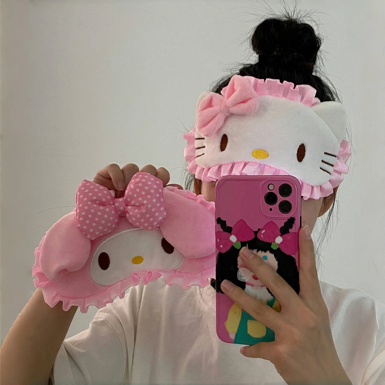 Precioso parche en el ojo My Melody Kawaii Hello Kitty con los ojos vendados Lolita Girl Nap viaje sombra de ojos opaca regalos - imagen 2