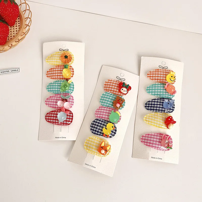 Horquillas coreanas con fruta dibujos animados para niña y niño
