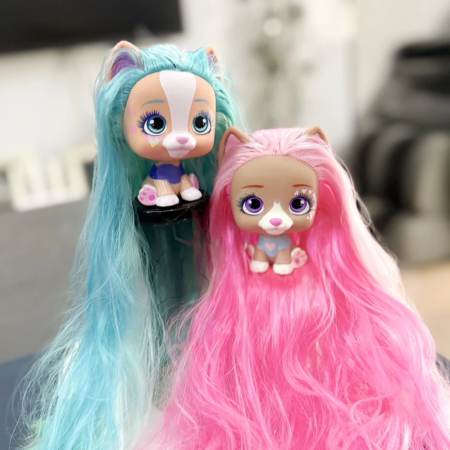 LPS Perros Animal VIP Perro Con Pelo Largo Rosa Azul Anime Edición Limitada Figuras de Acción Especiales Juguetes Pascua Bonuss Regalo de Navidad - imagen 4