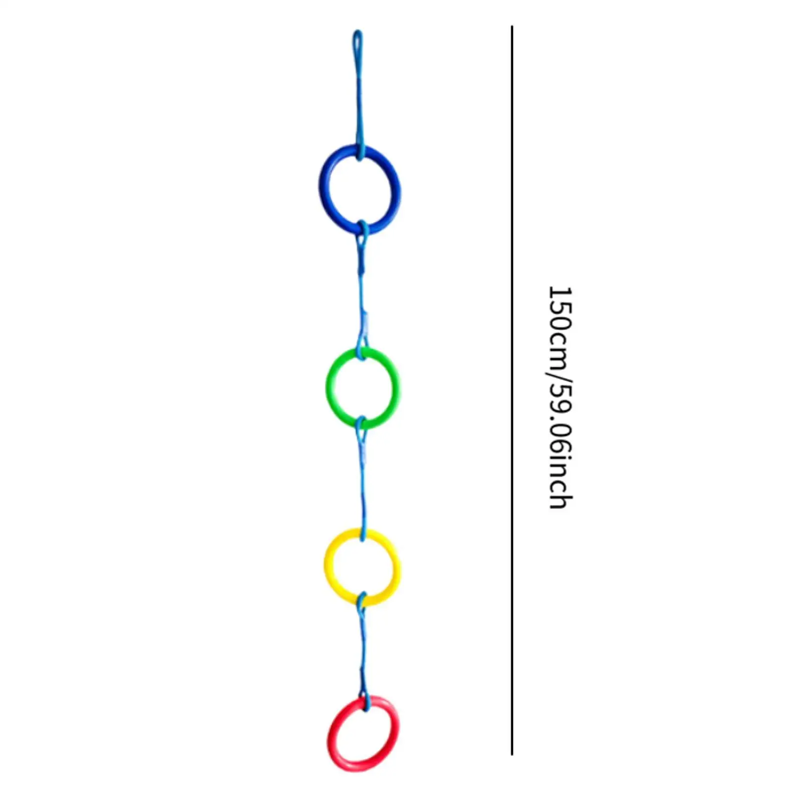 Exercise Rope Children Ring Climbing Rope Versatile Practical Colorful Adjustable Playground Climbing Ring Set for Garden Gym