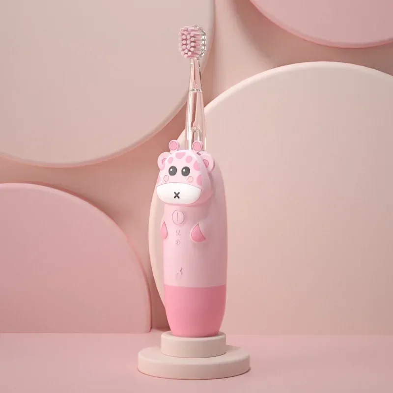 Cepillo de dientes eléctrico sónico para niños, cabeza de cepillo de dientes ultrasónico, reemplazo de cepillo de dientes, dibujos animados - imagen 2