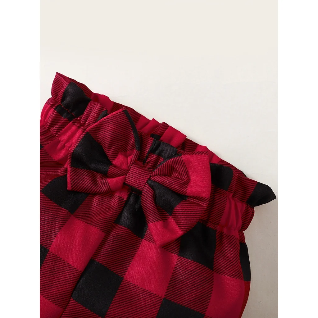 Disfraz de Navidad bebé mono con letras y pantalón a cuadros - imagen 2