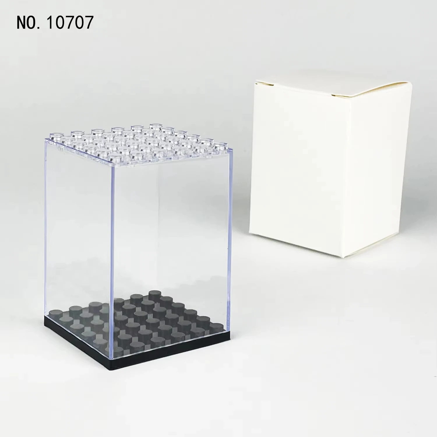 Vitrina de figuras acrílicas, bloque de construcción apilable a prueba de polvo, caja de exhibición transparente para figuras, almacenamiento de juguetes, regalos de vacaciones - imagen 3