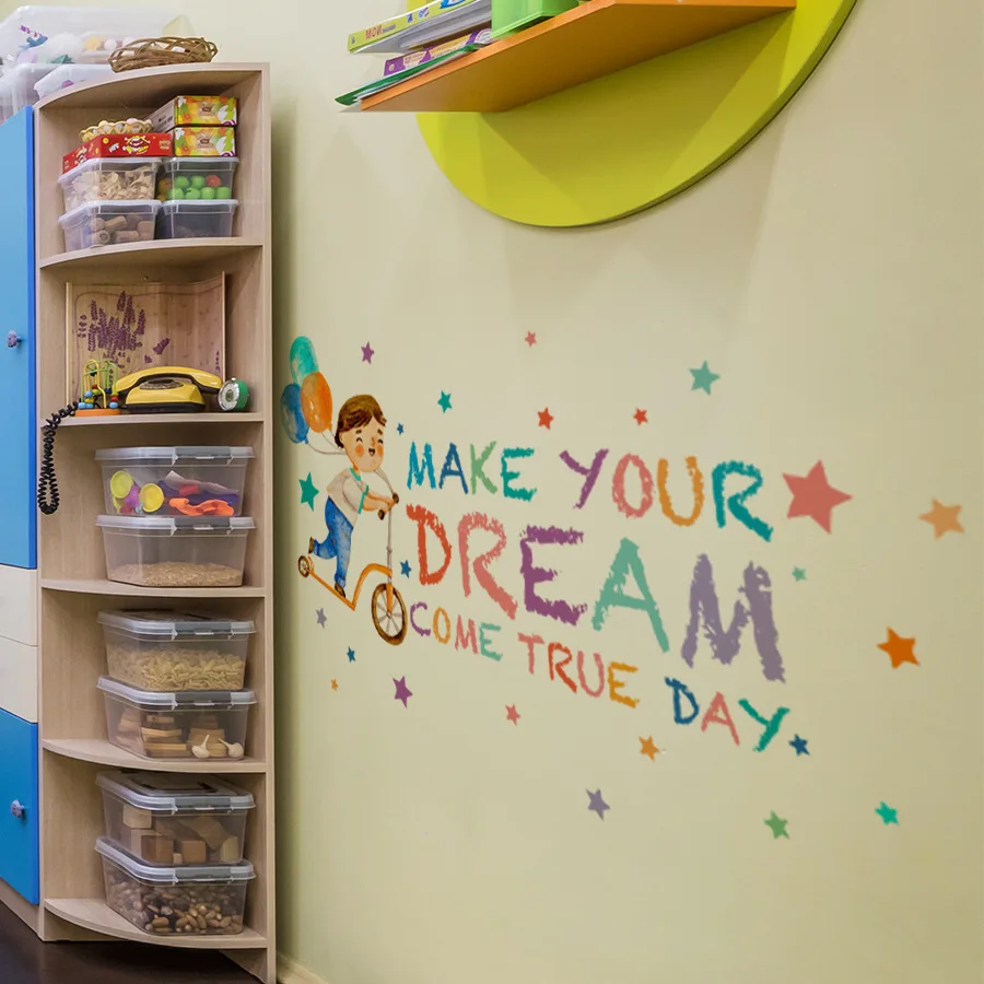 Pegatinas de pared de bicicleta para niños, graffiti de globos, pegatinas de pared autoadhesivas, pegatinas de decoración del hogar - imagen 3