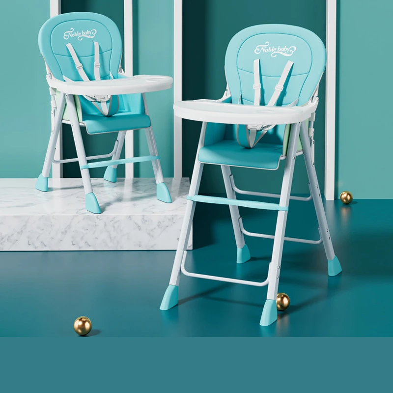 Silla de alimentación alta plegable, mesa de comedor para niños, silla de comedor multifuncional portátil para bebés, silla de aprendizaje para bebés en casa - imagen 4
