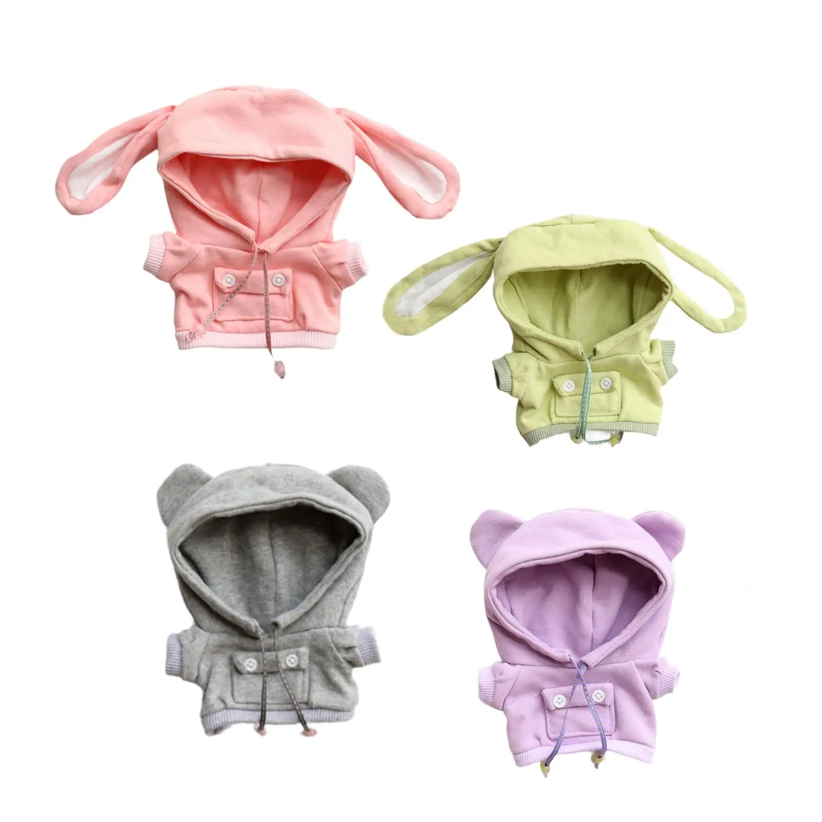 Plush Doll Clothes Stuffed Animals Accessories Hooded Sweatshirt Photo Props Soft Stylish Dress up Costumes Cute Doll Costume