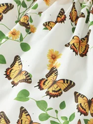 Vestido de verano para niña con estampado de mariposa y lazo