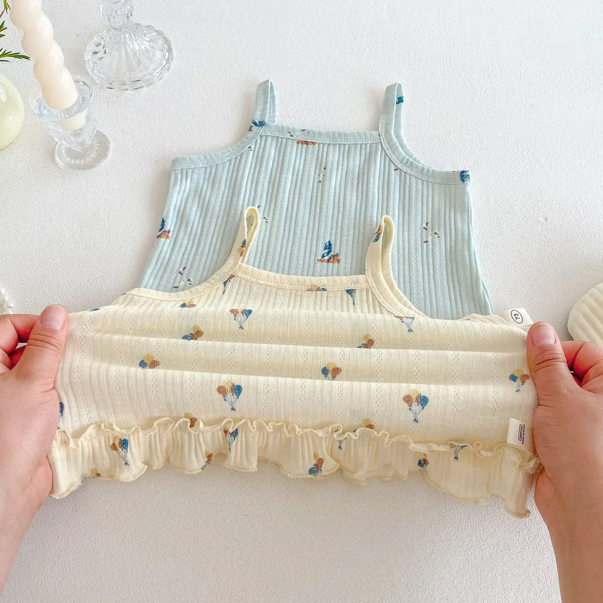 Conjunto de ropa de verano para niñas, camisola, camiseta y pantalones cortos, traje de 2 uds., traje con volantes para niñas, traje para niños 2025 - imagen 4