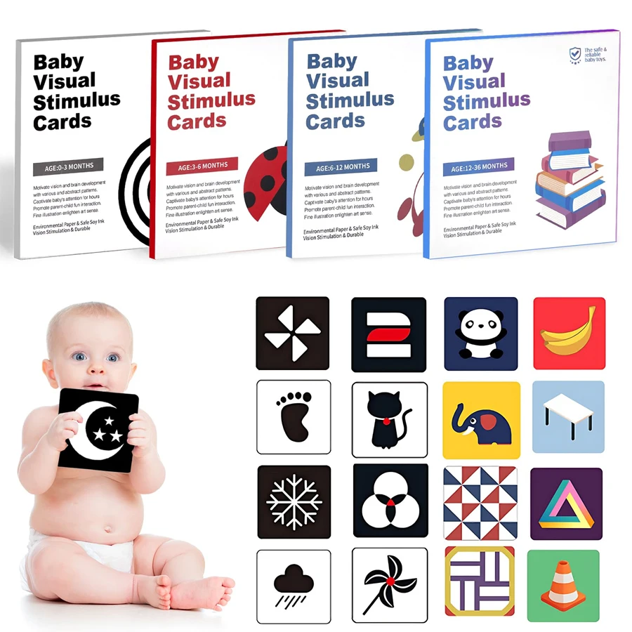 Tarjetas de alto contraste para bebés Estimulación visual 0-36 meses - imagen 2
