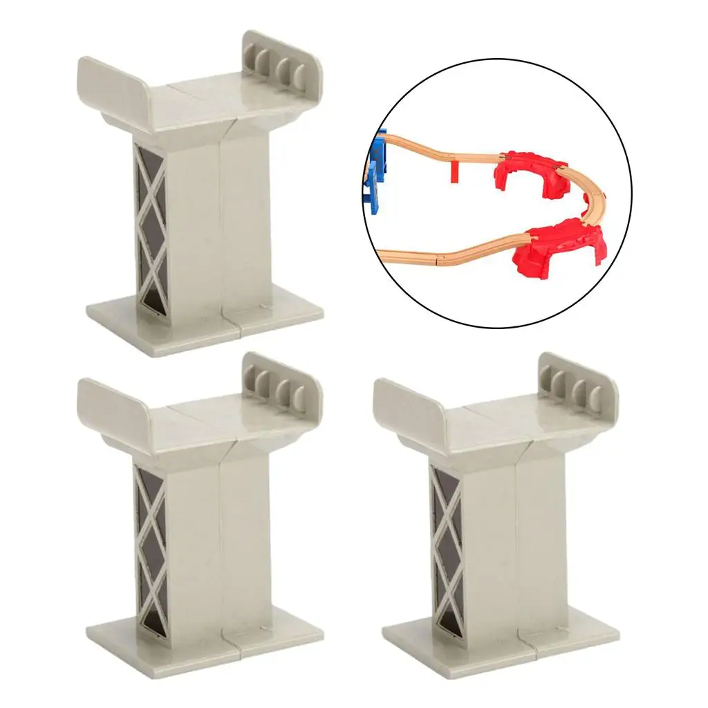 Train Bridge Piers Support Track Railway Accessories for Kids Age 3 and Up