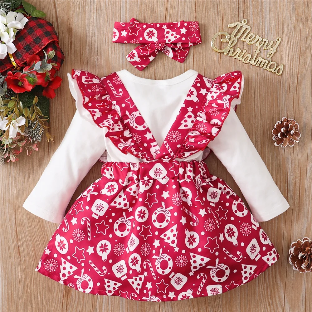 Disfraz Navidad bebé niña – Falda con tirantes y sombrero - imagen 4