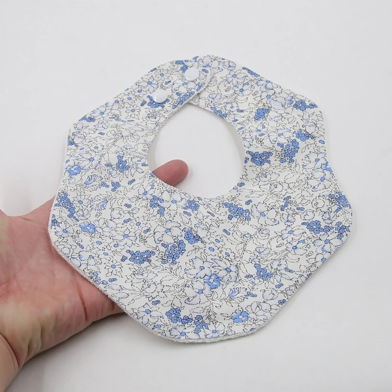 QX2D Babero lactancia para bebés, babero para recién nacidos, impermeable, parte trasera, toalla Saliva - imagen 3