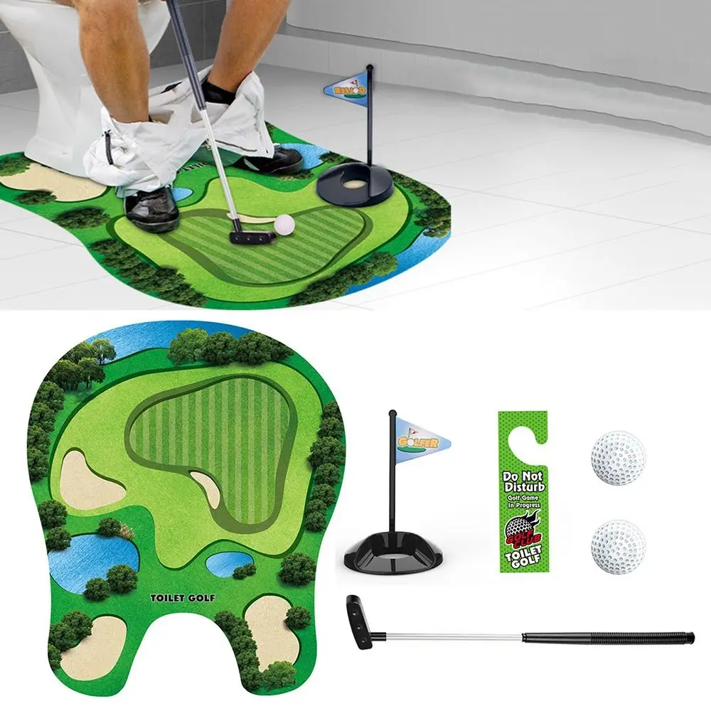 Accesorios de Golf, Mini inodoro, juego de Golf, divertido y creativo, Mini juego de práctica de Golf, juego de deporte de Golf relajante portátil, juguete para niños - imagen 2