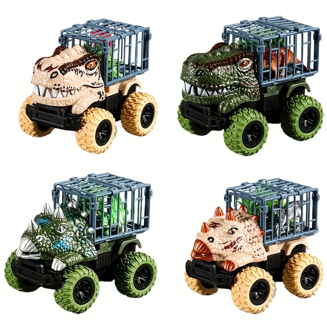 Camión de dinosaurios T-Rex con coches extraíbles para niños