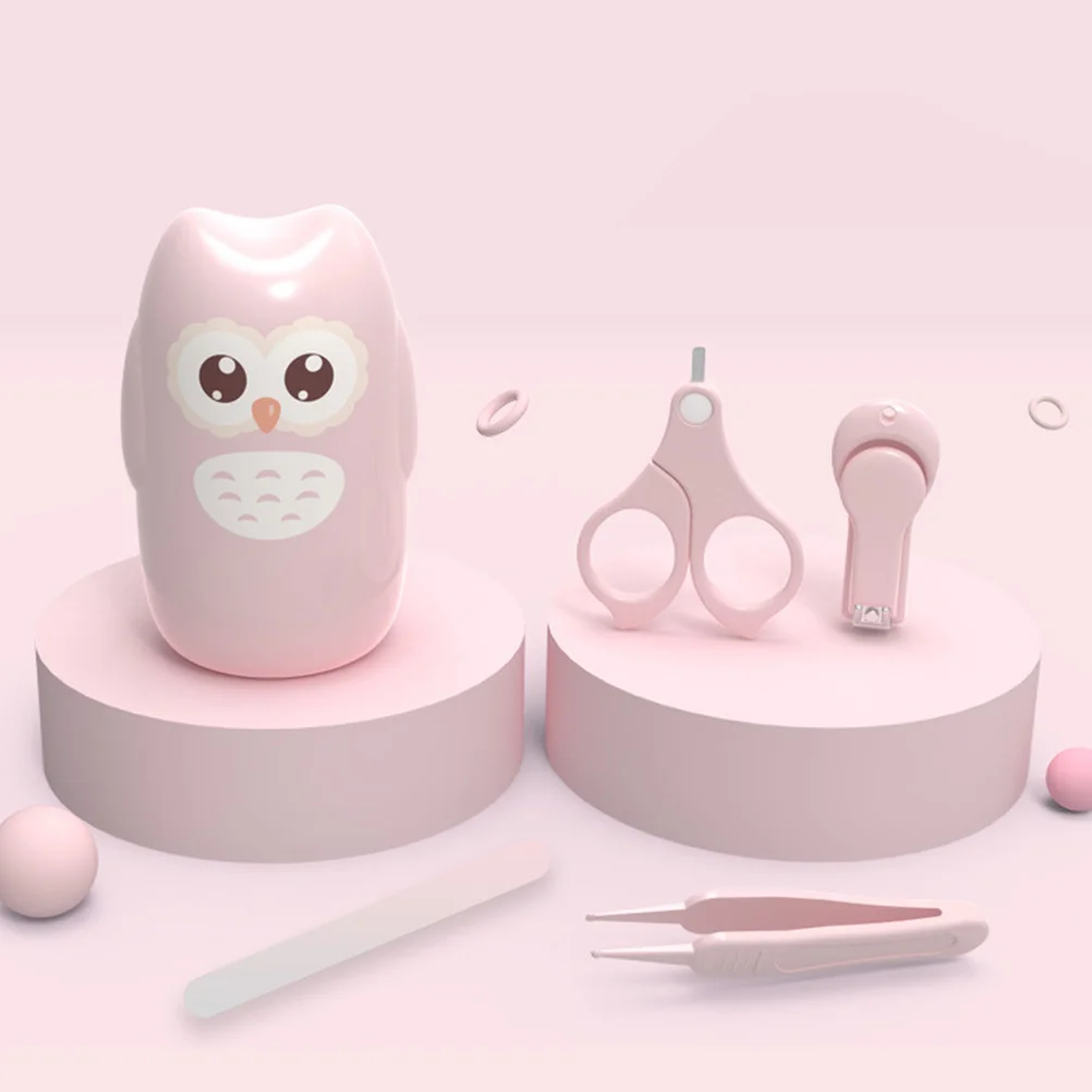 2 juegos de cortaúñas para bebés, Kit de tijeras para lima de uñas para niños pequeños, juego de manicura con bordes redondeados seguros, bonita estuche de almacenamiento portátil - imagen 4