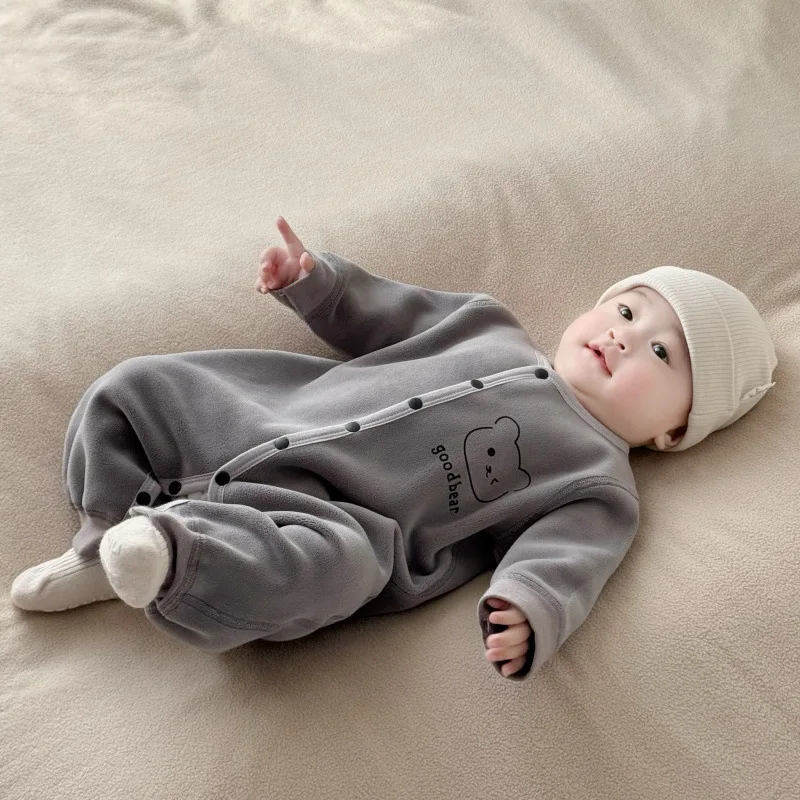 Mono acolchado de invierno para bebé – Pelele con dibujos animados - imagen 4