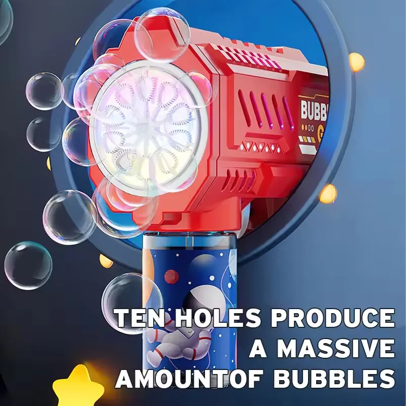 Pistola de burbujas automática para niños – Juguete de exterior y playa