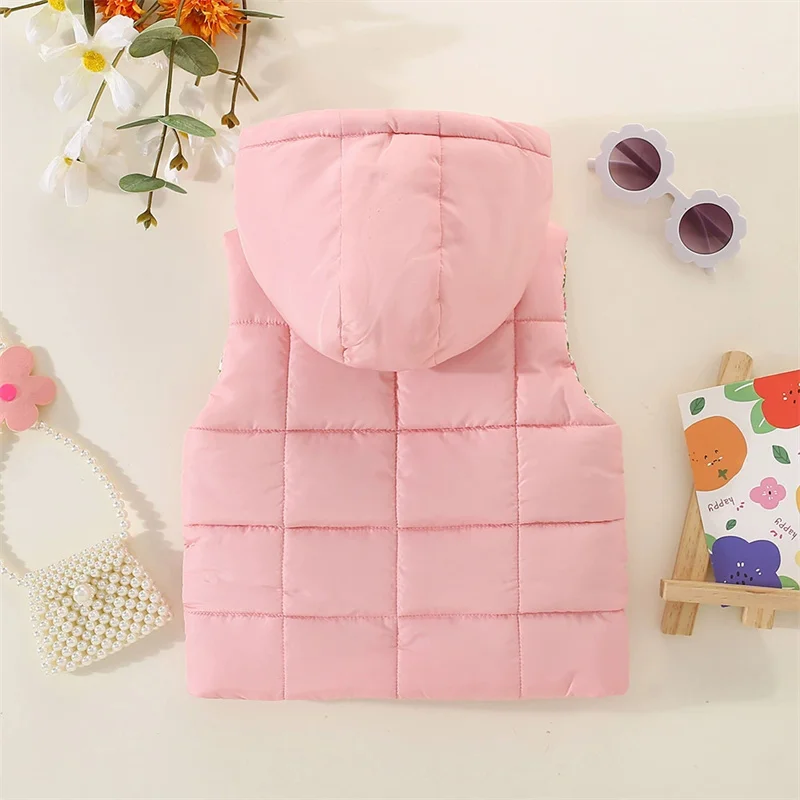 Chaleco floral con capucha para bebé – Abrigo cálido otoño invierno - imagen 5