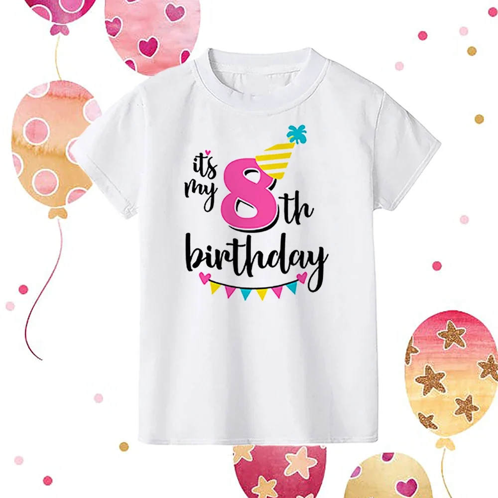 Camiseta de cumpleaños infantil de manga corta con estampado - imagen 4