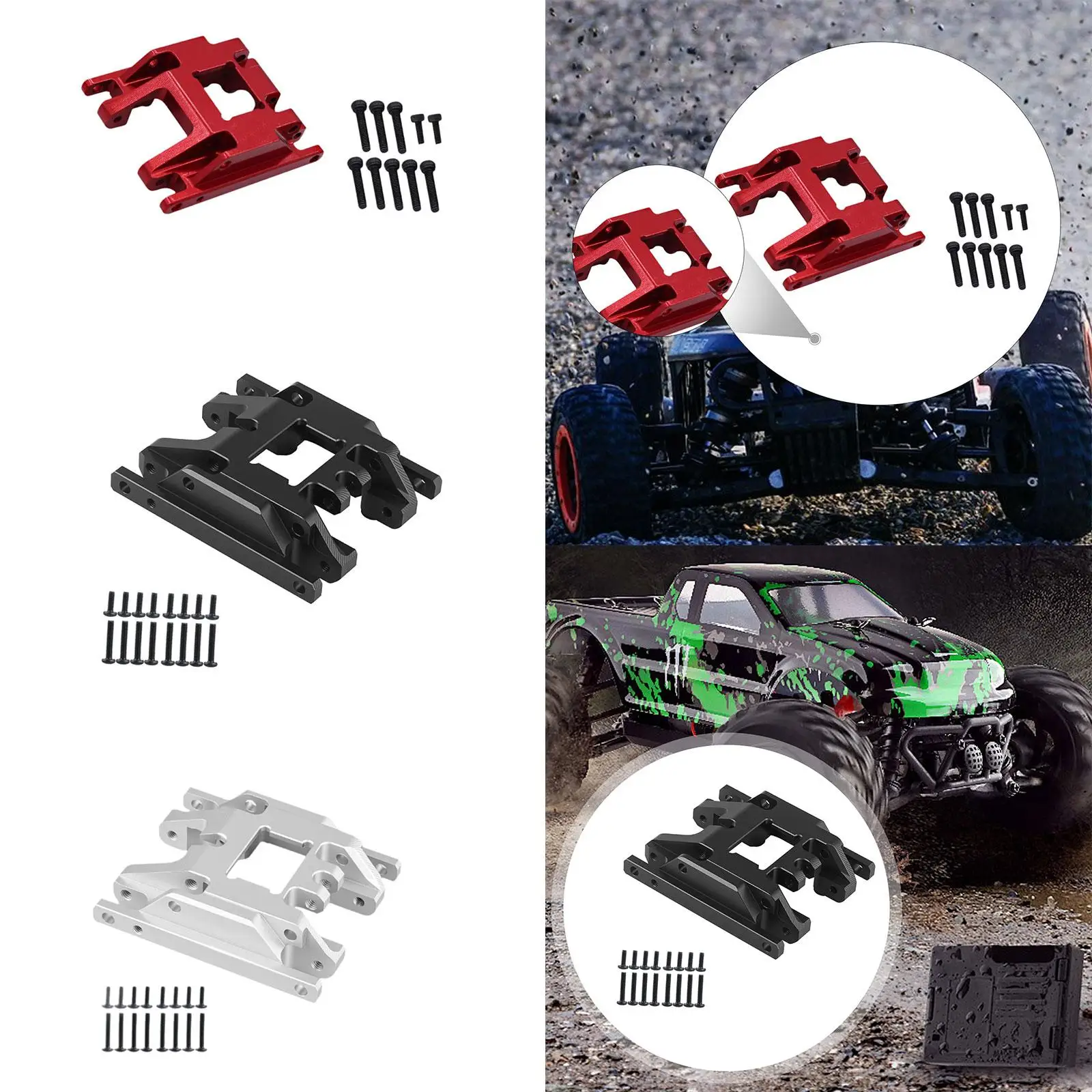 Placa de deslizamiento DIY, accesorios modificados, piezas de repuesto, piezas mejoradas, pieza de aleación de aluminio para 1/18 RC Crawler TRX4M, vehículos