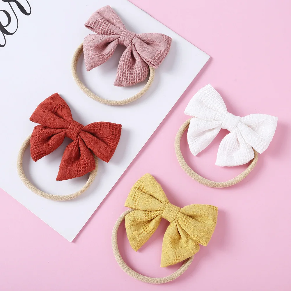 Diademas bebé con lazo de nailon suave – Accesorios recién nacidas - imagen 4