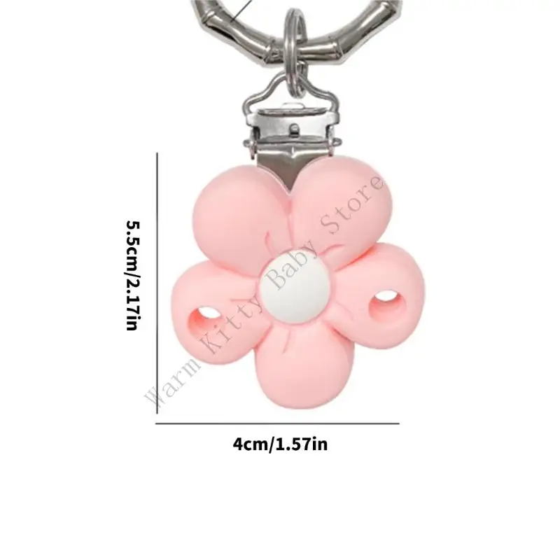 XXFE Baby Pitifier Clip Característica alimentación Encermada flores silicona CLAMP SEGUS - imagen 5