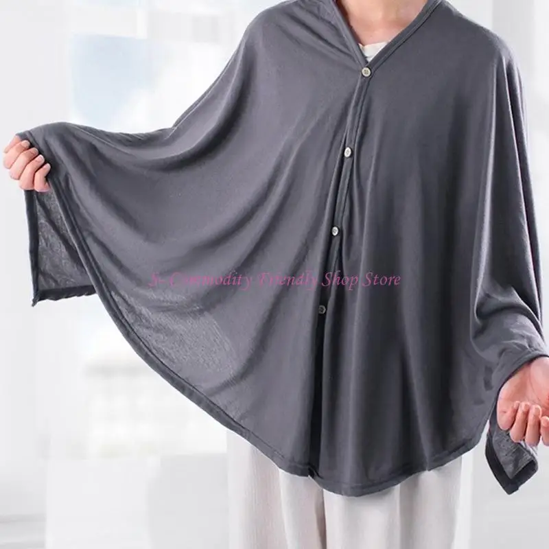 85ae Multipureze bufanda bufanda algodón toalla enfermería manga privacidad cómoda - imagen 3