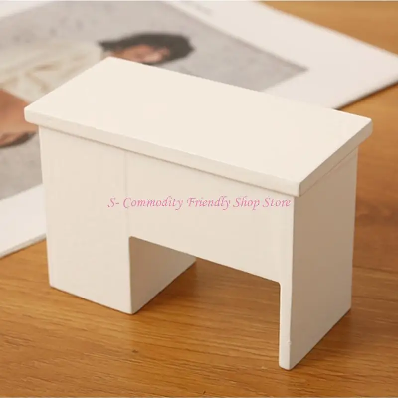 85AE 1/12 Casas muñecas Desk y silla escritorio oficina con diseño intercambiable para pantallas miniatura creativas - imagen 4