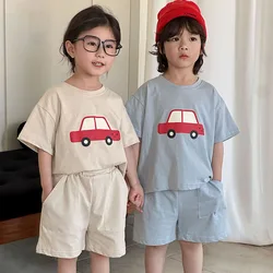MILANCEL conjunto verano niño camiseta coche y pantalones cortos