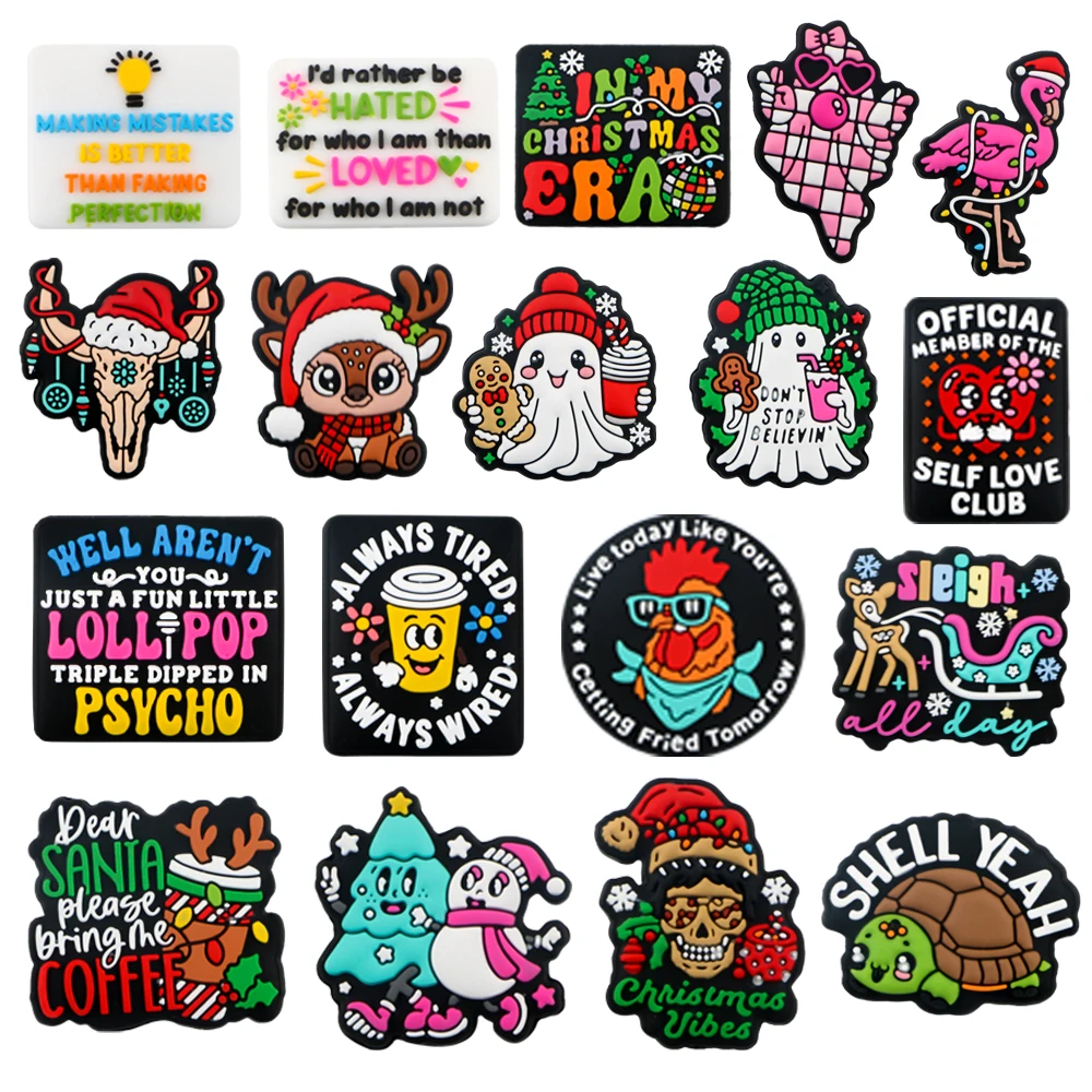 Cuentas focales de silicona para llavero, pulsera, accesorio para bolígrafo, productos hechos a mano, 5/10 piezas, nuevo estilo navideño