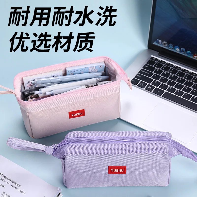 Estuche escolar gran capacidad para niñas – Marco metálico PU resistente - imagen 3