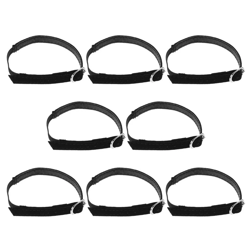 4 pares de correas elásticas ajustables para zapatos de tacón alto, sin instalación, accesorio de cordón antideslizante, zapatos sueltos seguros negros - imagen 2