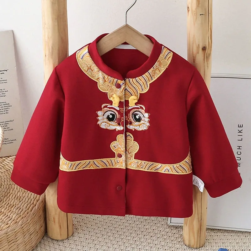 Conjuntos de 2 piezas de primavera y otoño para niño pequeño, trajes de dibujos animados de color rojo, Tops de manga larga para bebé + Pantalones, ropa para niña recién nacida B305 - imagen 4
