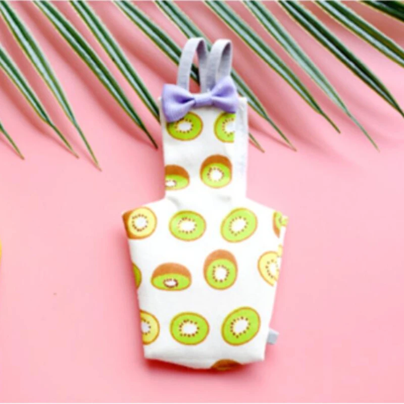 Pañal para loros con pajarita, bonito fruta colorida, Floral, cacatúa, palomas, pequeños, medianos y grandes, traje de vuelo para pájaros, ropa lavable - imagen 4